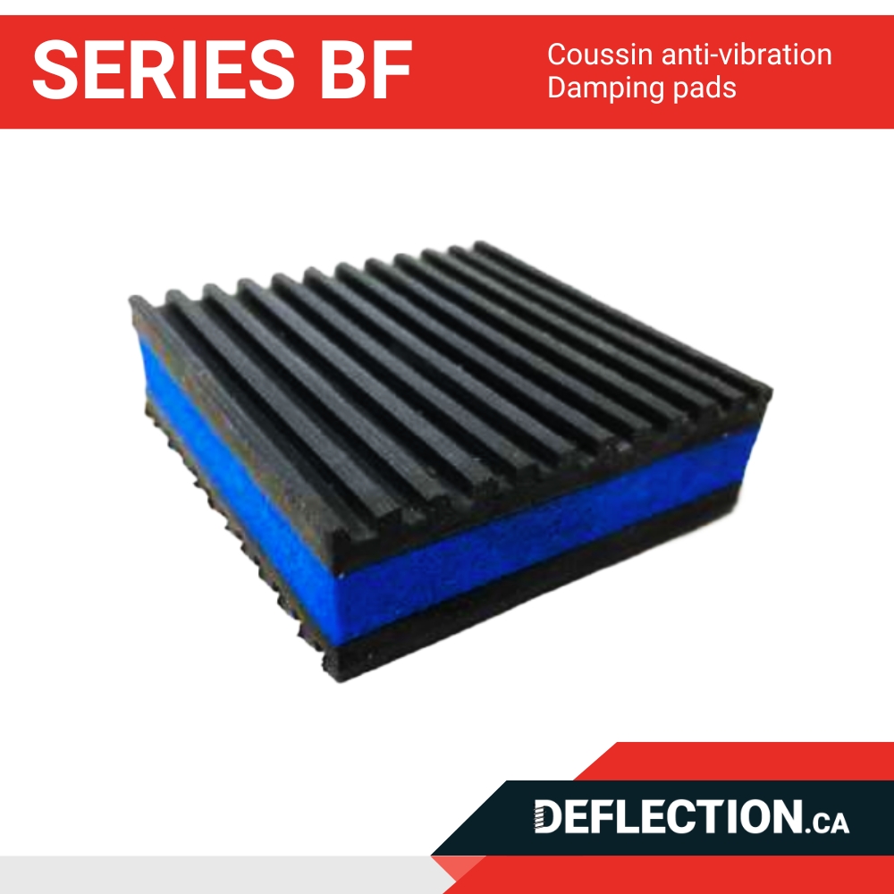 Coussin anti-vibration - Series BF - Damping Pads Deflection.ca