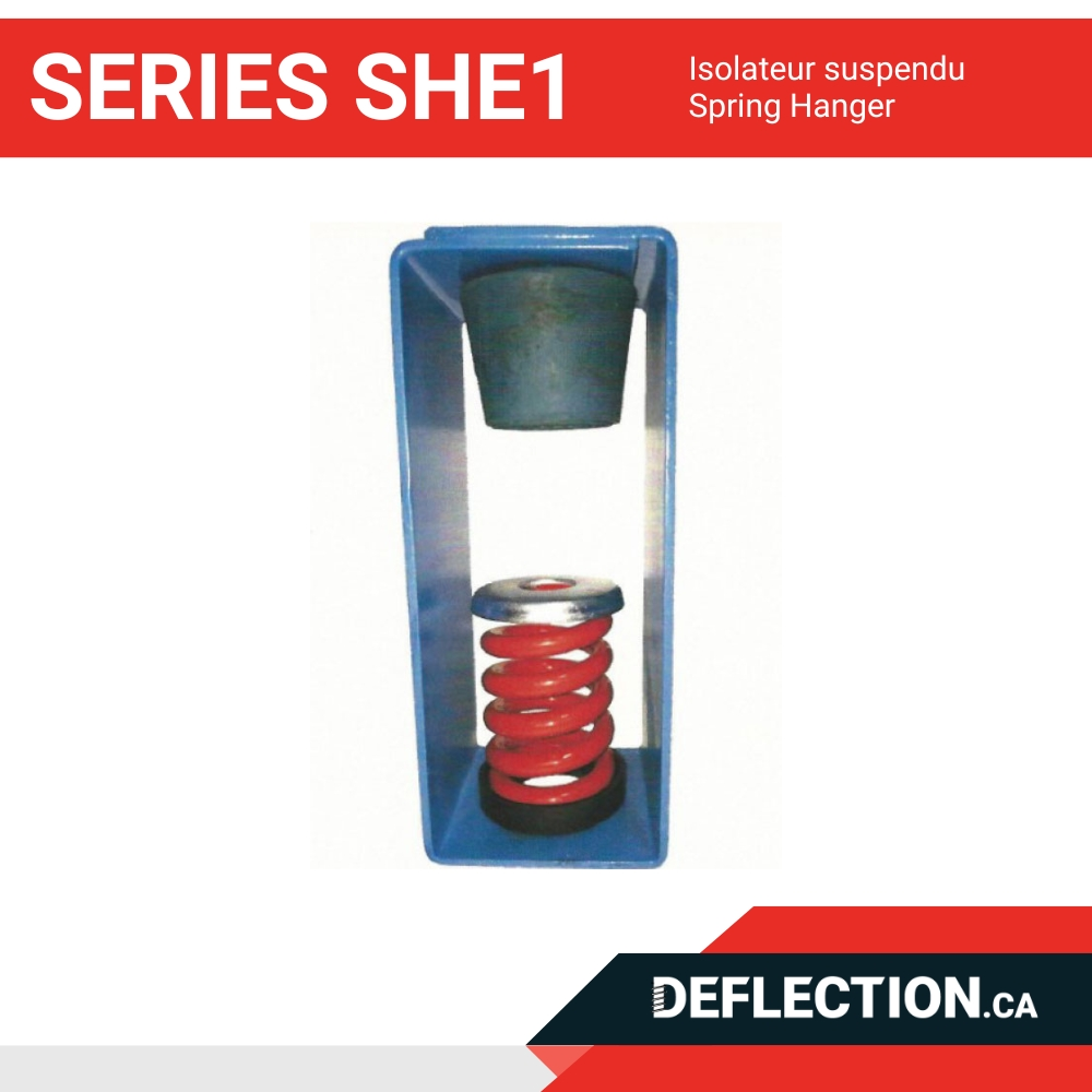 Isolateur suspendu - Series SHE1 - Spring Hanger - Deflection.ca